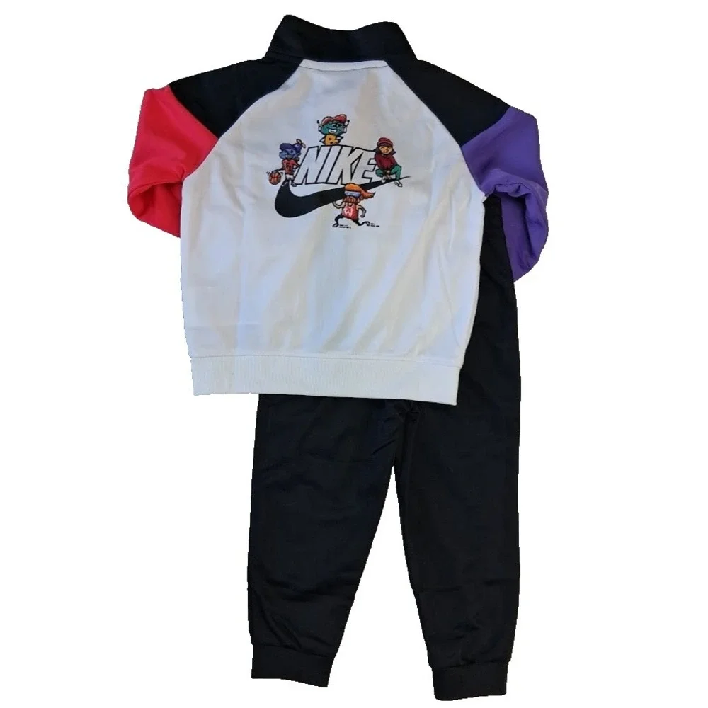 Nike 2pc Tracksuit Outfit Baby 24 Mos Colorblock Jacket Pants Set Unisex NWT